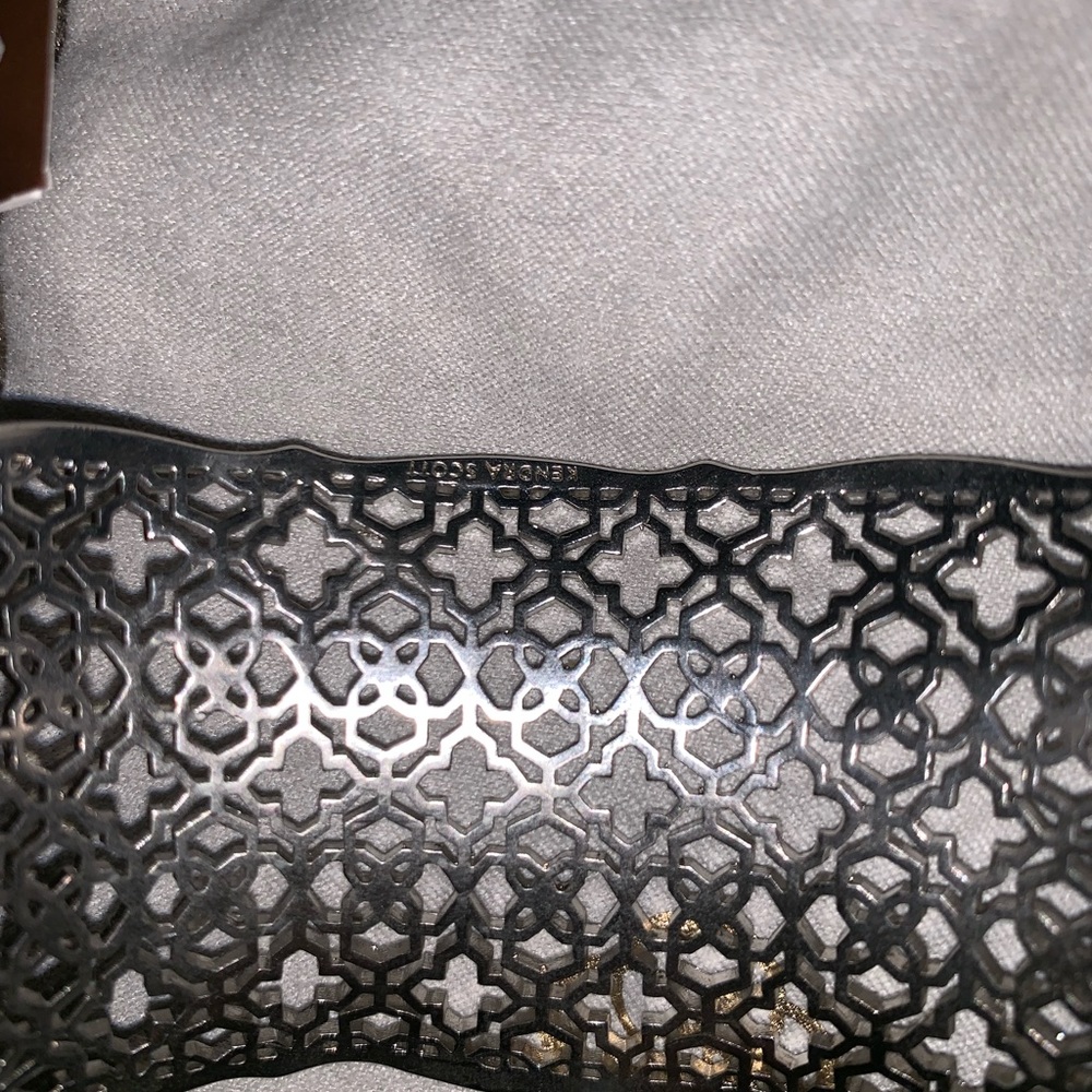 Candice Silver Cuff Bracelet Silver Filigree Mix - Picture 2 of 3